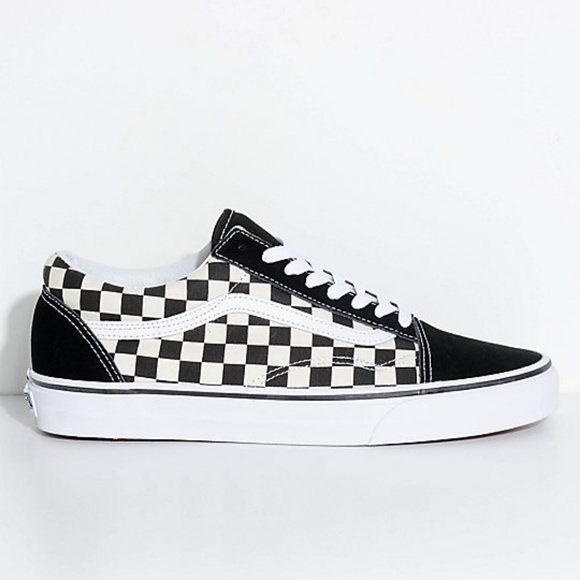 vans old skool black & white checkered skate shoes